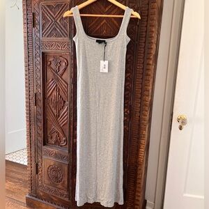 Hatch Long Body Tank Dress-grey melange